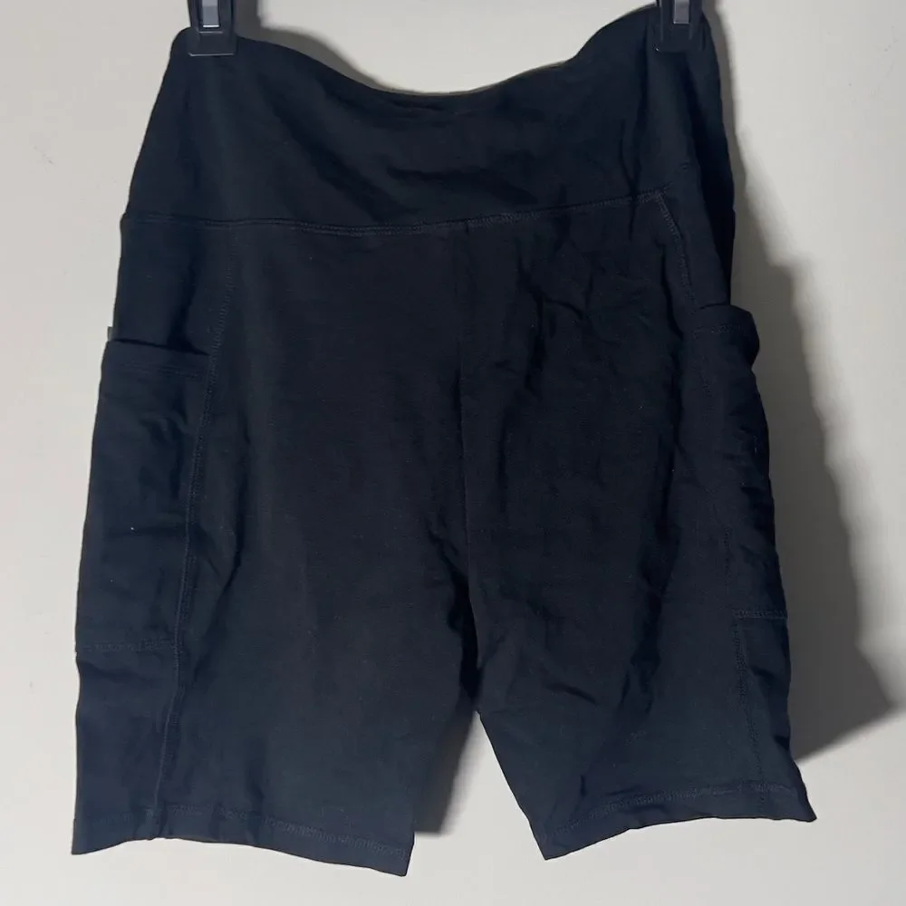 ROSE Juniors' Side Pocket Biker Shorts black size XL